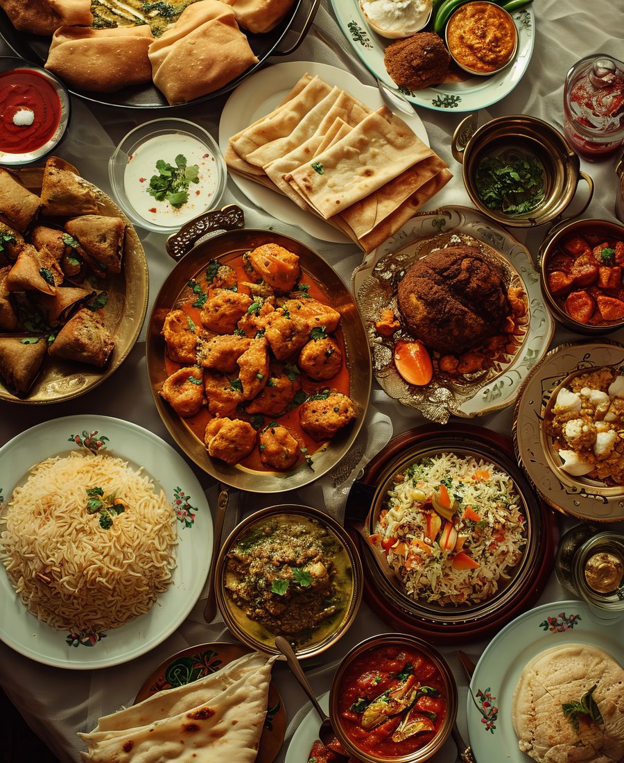 A spread of Bangladeshi and Indian dishes at Rangamati Wokingham