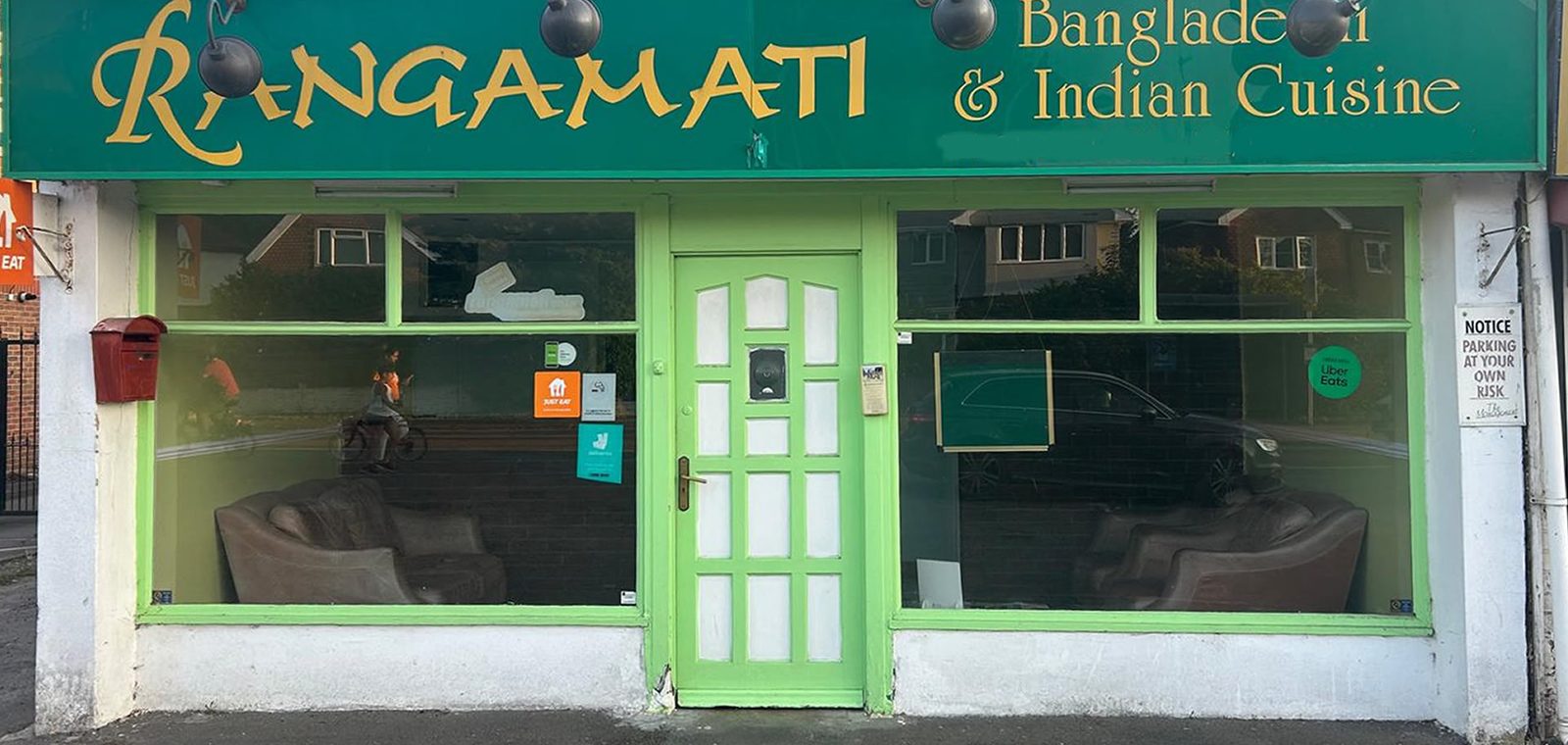 The Rangamati Bangladeshi & Indian Cuisine shopfront sign